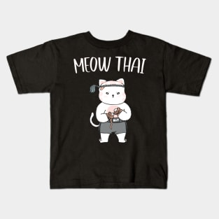 Muay Thai Cat Kids T-Shirt